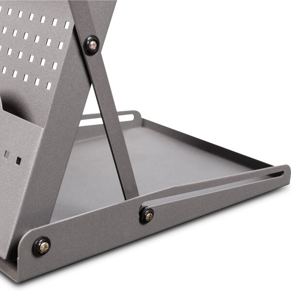 Folderstandaard + Counter | CONCORD | Staal/Hout | Inklapbaar | Enkelzijdig | 3x A4 | Incl. Koffer | 530x390x1010(h)mm