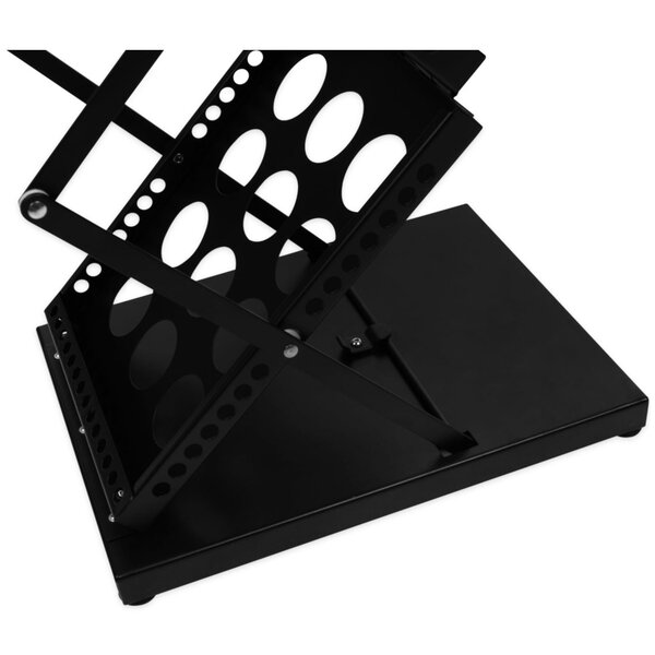 Folderstandaard | ATLANTA | Staal | Zwart | Opvouwbaar | Dubbelzijdig | 6x A4 | Incl. Draagtas | 280x370x1430(h)mm