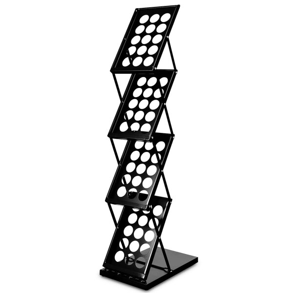 Folderstandaard | BOSTON | Staal | Inklapbaar | Enkelzijdig | 4x A4 | Incl. Draagtas | 280x390x1370(h)mm