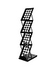 Luxus Folderstandaard | BOSTON | Staal | Zwart | Opvouwbaar | Enkelzijdig | 4x A4 | Incl. Draagtas | 280x390x1370(h)mm 