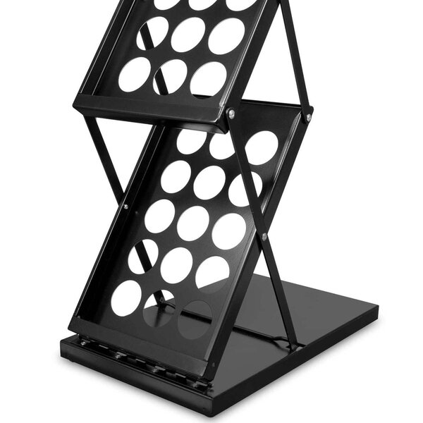 Folderstandaard | BOSTON | Staal | Inklapbaar | Enkelzijdig | 4x A4 | Incl. Draagtas | 280x390x1370(h)mm