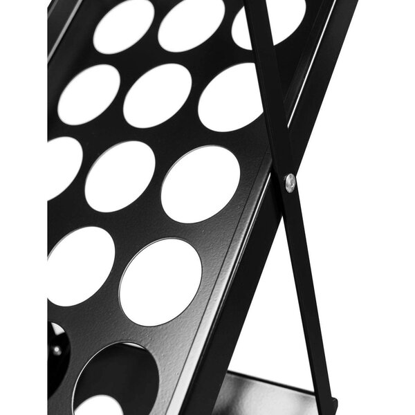 Folderstandaard | BOSTON | Staal | Zwart | Opvouwbaar | Enkelzijdig | 4x A4 | Incl. Draagtas | 280x390x1370(h)mm