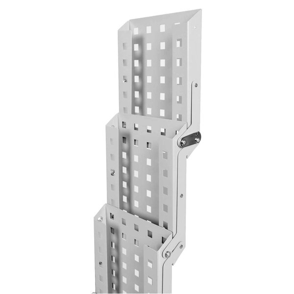 Folderstandaard | LINCOLN | Staal | Zwart/Zilvergrijs | Opvouwbaar | Enkelzijdig | 5x A4 | Incl. Draagtas | 230x280x1450(h)mm