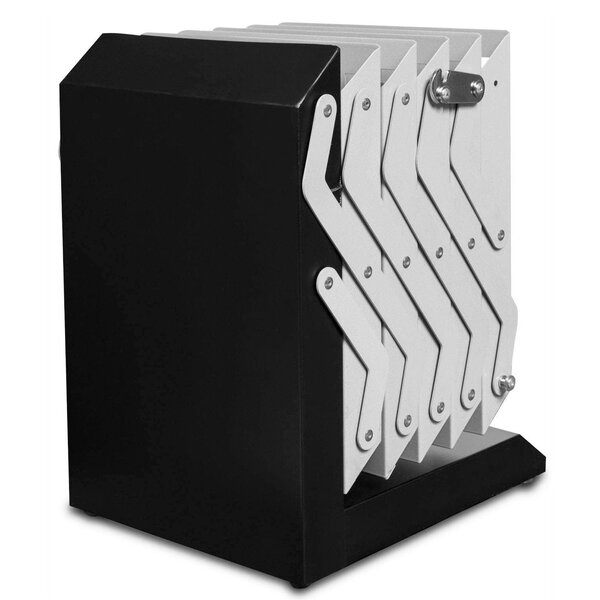 Folderstandaard | LINCOLN | Staal | Zwart/Zilvergrijs | Opvouwbaar | Enkelzijdig | 5x A4 | Incl. Draagtas | 230x280x1450(h)mm