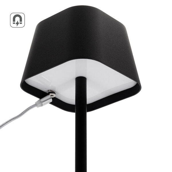 Tafellamp | GEORGINA | Zwart | Draadloos | Dimbaar LED | Stof-/Waterdicht | Ø110x380(h)mm