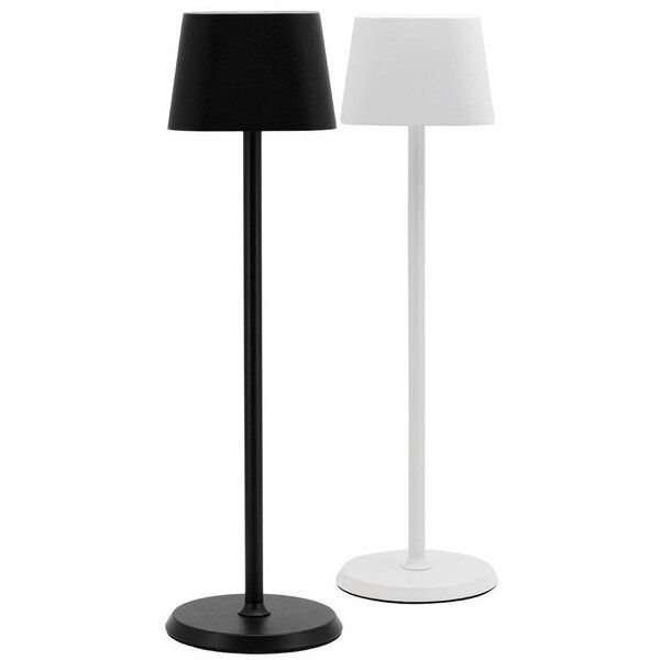 Tafellamp | GEORGINA | Zwart | Draadloos | Dimbaar LED | Stof-/Waterdicht | Ø110x380(h)mm
