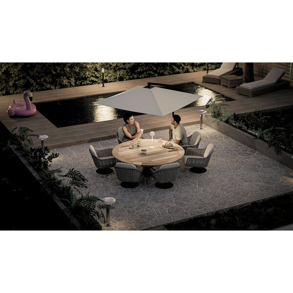 Tafellamp | GEORGINA | Wit | Draadloos | Dimbaar LED | Stof-/Waterdicht | Ø110x380(h)mm