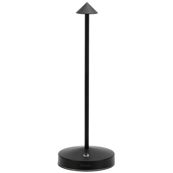 Tafellamp | ANGELINA | Zwart | Draadloos | Dimbaar LED | Stof-/Waterdicht | Ø105x300(h)mm