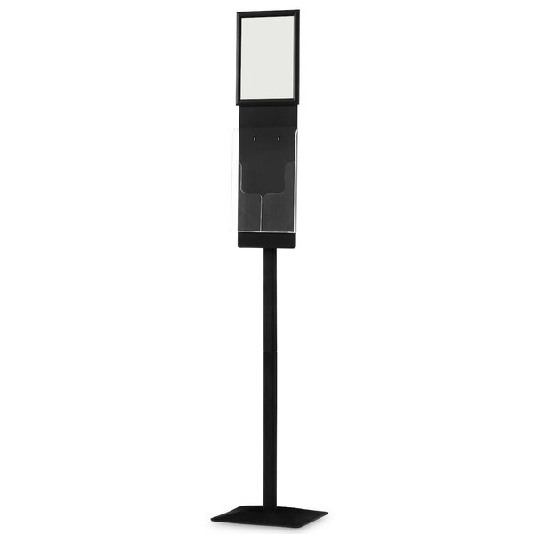 Folderstandaard | VIRGINIA | Staal | Zwart | Demonteerbaar | Enkelzijdig | 1x A4 + Kliklijst