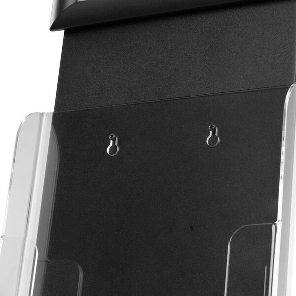 Folderstandaard | VIRGINIA | Staal | Zwart | Demonteerbaar | Enkelzijdig | 1x A4 + Kliklijst