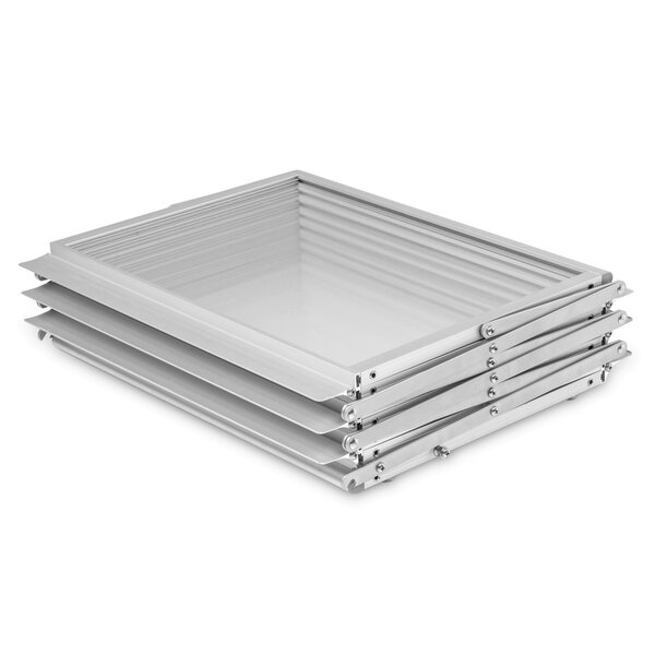 Folderstandaard | MONTANA | Staal/Aluminium | Zilvergrijs | Opvouwbaar | Dubbelzijdig | 6x A3 | Incl. Koffer | 465x370x1480(h)mm