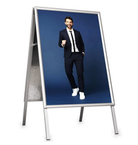 Luxus Stoepbord | AURORA | Aluminium | Kliklijst (A2) | Hoogte 800mm 