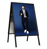 Luxus Stoepbord | AURORA | Zwart | Kliklijst (A1) | Hoogte 1060mm 