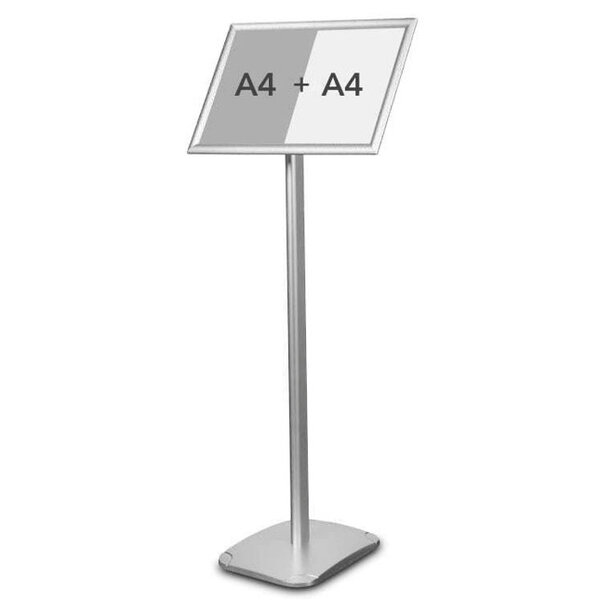 Menustandaard | STANDARD | Aluminium | Kliklijst (A3) | Draaibaar | 240x330x1210(h)mm