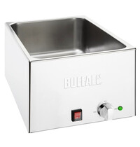 Buffalo Bain-Marie | Elektrisch | 1/1 GN | 30°C/90°C | 1.2kW (230V) | 432x645x327(h)mm 