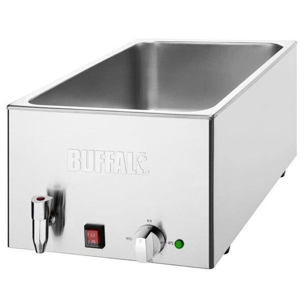 Bain-Marie | Elektrisch | 1/1 GN | 30°C/90°C | 1.2kW (230V) | Aftapkraan | 432x645x327(h)mm