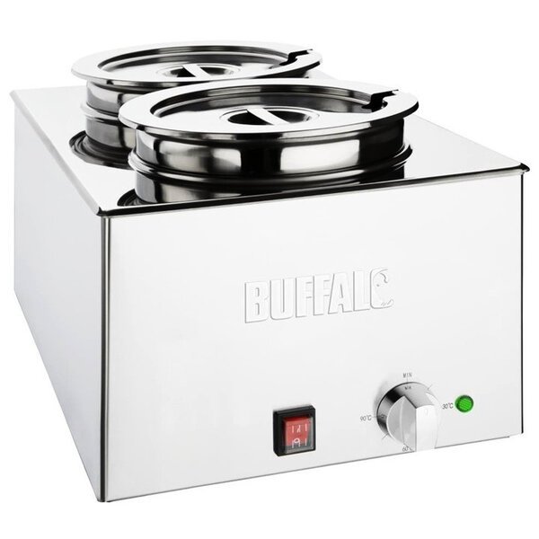 Hotpot Bain-Marie | Elektrisch | 2x 5.2L | 30°C/90°C | 1.2kW (230V) | 432x645x327(h)mm