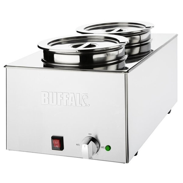 Hotpot Bain-Marie | Elektrisch | 2x 5.2L | 30°C/90°C | 1.2kW (230V) | 432x645x327(h)mm