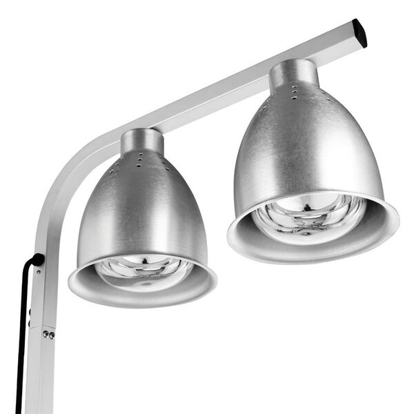Warmhoudbrug | Aluminium | Hoogte Verstelbaar | Infraroodlampen (2x 250W) | 1/1 GN | 350x430x800(h)mm