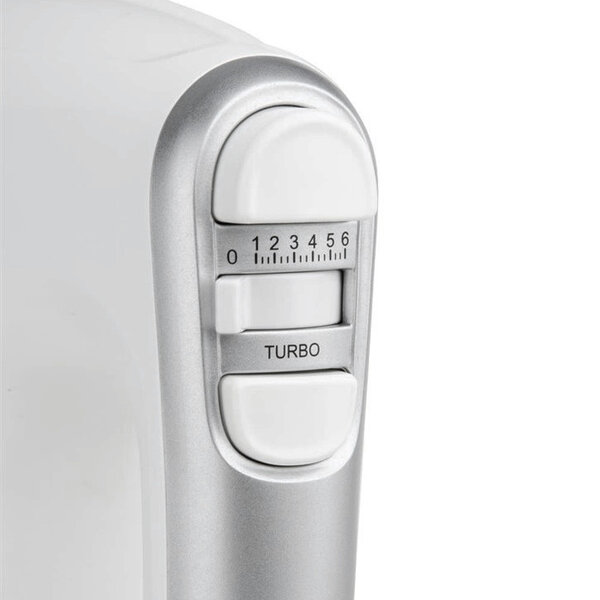 Handmixer | 6 Snelheden + Turbo | Incl. Menghaken + Gardes | 0.4kW (230V) | 84x150x190(h)mm