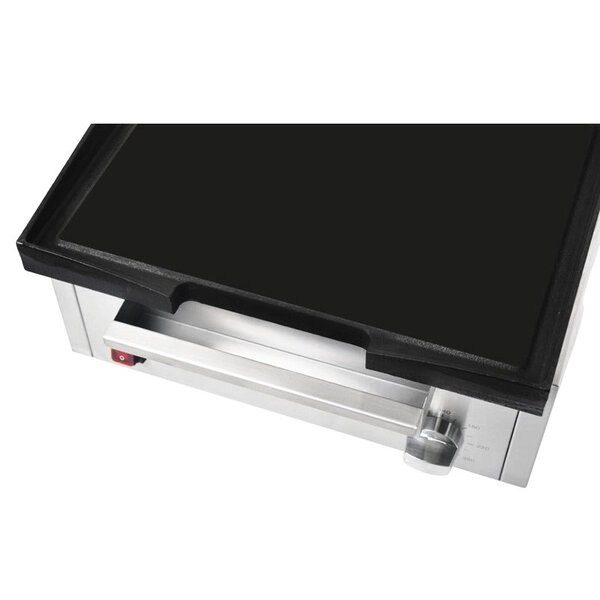 Bak-/Grillplaat | Elektrisch | Glad Oppervlak 385x280mm (Gietijzer) | 97°C/298°C | 1.8kW (230V) | 440x365x230(h)mm