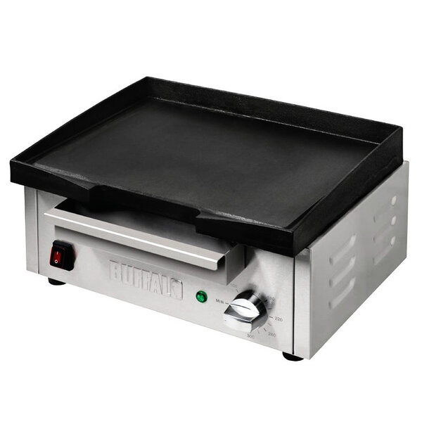 Bak-/Grillplaat | Elektrisch | Glad Oppervlak 385x280mm (Gietijzer) | 97°C/298°C | 1.8kW (230V) | 440x365x230(h)mm