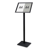 Luxus Menustandaard | PREMIUM | Zwart | Kliklijst (A3) | Draaibaar | 340x300x1260(h)mm 