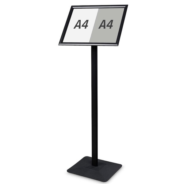 Menustandaard | PREMIUM | Zwart | Kliklijst (A3) | Draaibaar | 340x300x1260(h)mm