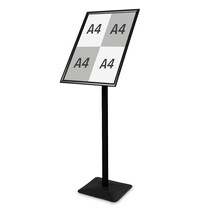 Luxus Menustandaard | PREMIUM | Zwart | Kliklijst (A2) | Draaibaar | 340x300x1310(h)mm
