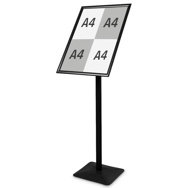 Menustandaard | PREMIUM | Zwart | Kliklijst (A2) | Kantelbaar | 340x300x1310(h)mm