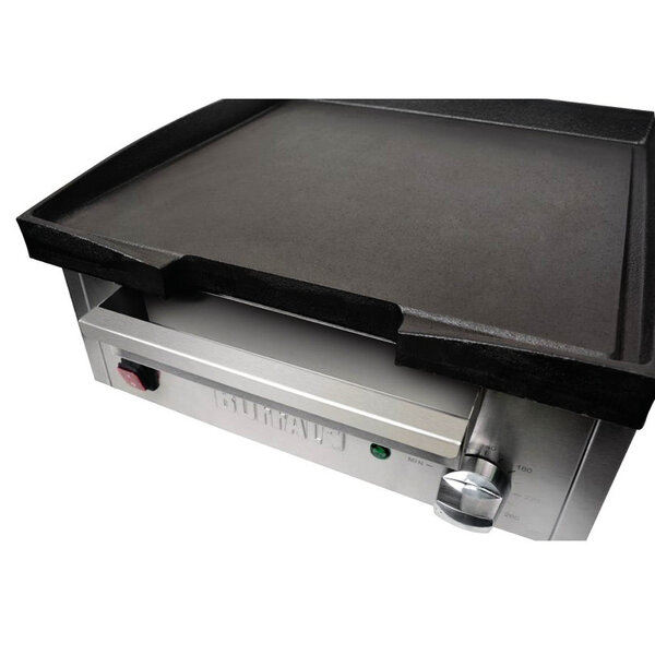 Bak-/Grillplaat | Elektrisch | Glad Oppervlak 385x380mm (Gietijzer) | 97°C/298°C | 2.8kW (230V) | 440x465x230(h)mm