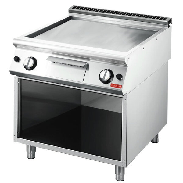 Bak-/Grillplaat | SERIE 700 | Aardgas | Glad Oppervlak (Verchroomd) | 11.4kW | Piëzo Ontsteking | Open Onderstel | 800x700x850(h)mm