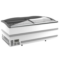 CombiSteel Supermarkt Vrieskist | Kop-Element | 864L | Wit | -18°C/-23°C | Statisch | Schuifdeksels | 2008x952x894(h)mm 