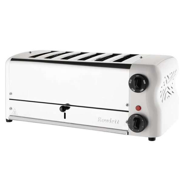Broodrooster/Tosti-Apparaat | ESPRIT | RVS/Wit | 6 Sleuven | 2.6kW (230V) | Incl. Tostiklemmen | 508x237x207(h)mm