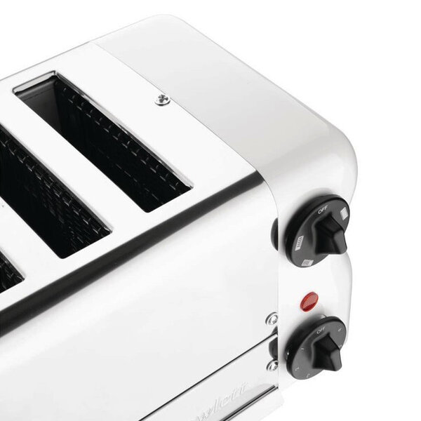 Broodrooster/Tosti-Apparaat | ESPRIT | RVS/Wit | 6 Sleuven | 2.6kW (230V) | Incl. Tostiklemmen | 508x237x207(h)mm