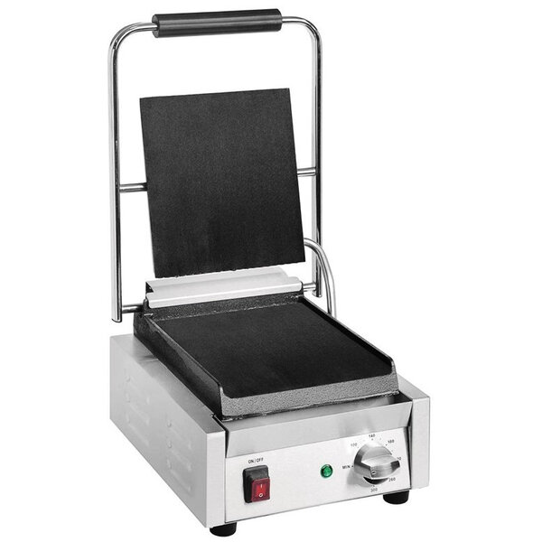 Contact-/Paninigrill | Enkel | Glad Oppervlak 210x226 (Gietijzer) | 100°C/300°C | 1.5kW (230V) | 290x395x210(h)mm