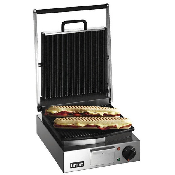 Contact-/Paninigrill | LYNX400 | Enkel | Gegroefd Oppervlak (Gietijzer) | 2.3kW (230V) | 293x400x182(h)mm