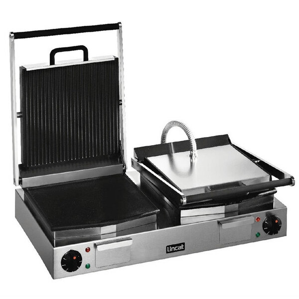 Contact-/Paninigrill | LYNX400 | Dubbel | Gegroefd Oppervlak (Gietijzer) | 4.5kW (2x 230V) | 623x400x182(h)mm
