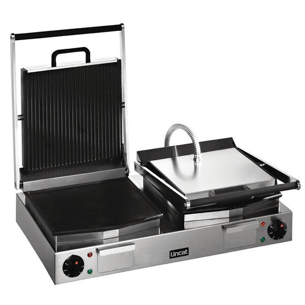 Contact-/Paninigrill | LYNX400 | Dubbel | Glad/Gegroefd Oppervlak (Gietijzer) | 4.5kW (2x 230V) | 623x400x182(h)mm
