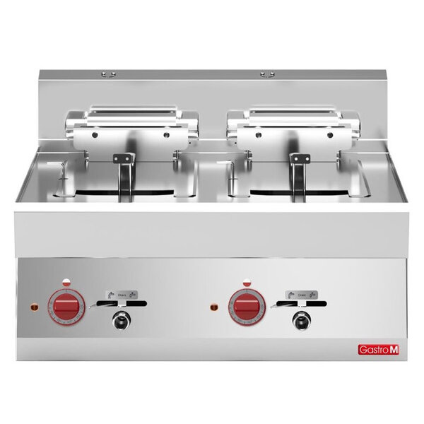 Friteuse | Elektrisch | 10+10L | 100°C/180°C | 15kW (400V) | Aftapkranen | 700x650x280(h)mm