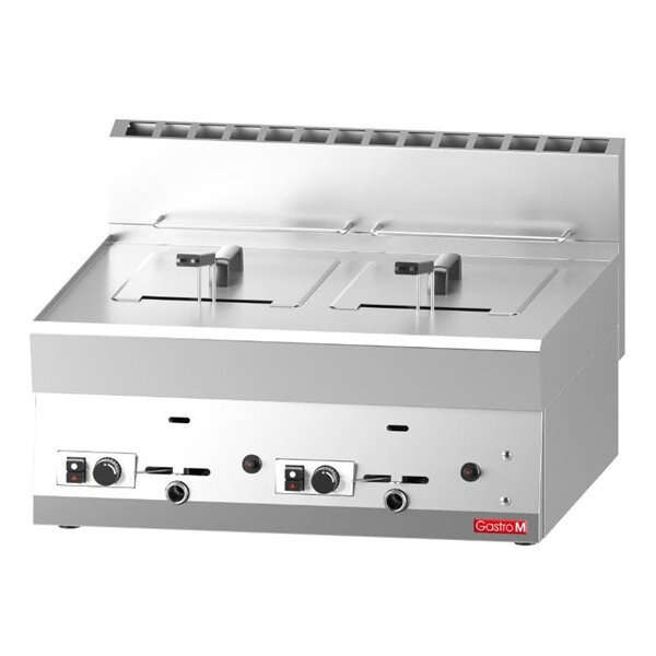 Friteuse | Gas | 8+8L | 90°C/190°C | 13.6kW | Piëzo Ontsteking | Aftapkran | 700x650x280(h)mm