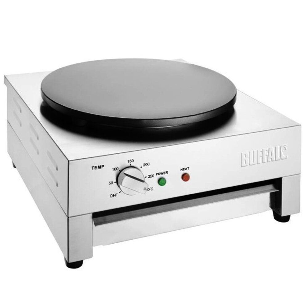 Buffalo Crêpes Bakplaat Elektrisch Oppervlak Ø400 (RVS) 3kW (230V