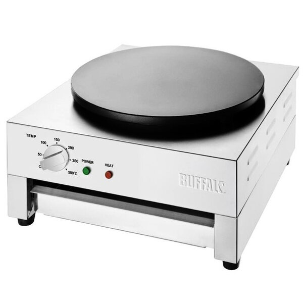 Crêpes Bakplaat | Elektrisch | Oppervlak Ø400 (RVS) | 3kW (230V) | 450x470x220(h)mm