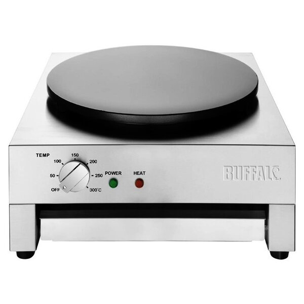 Crêpes Bakplaat | Elektrisch | Oppervlak Ø400 (RVS) | 3kW (230V) | 450x470x220(h)mm