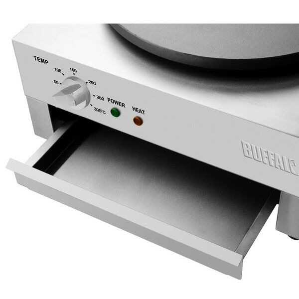 Crêpes Bakplaat | Elektrisch | Oppervlak Ø400 (RVS) | 3kW (230V) | 450x470x220(h)mm