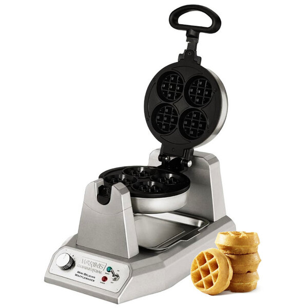 Wafelijzer | Enkel | Mini Wafels | 1.2kW (230V) | Draaibaar | 260x508x235(h)mm