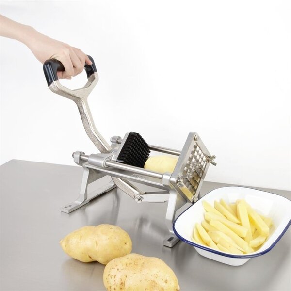 Fritessnijder RVS en aluminium| 9,5mm snijbladen | 204x436x290(h)mm