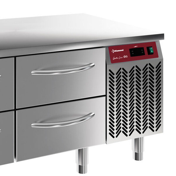 Koelwerkbank | GastroLine | Laag Model | 240L | 4 Laden (1/1 GN) | -2°C/+8°C | Geforceerd | 1200x700x570/610(h)mm