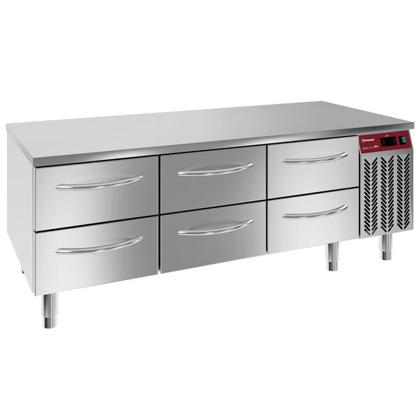 Koelwerkbank | GASTRO LINE | Laag Model | 360L | 6 Laden (1/1 GN) | -2°C/+8°C | Geforceerd | 1600x700x570/610(h)mm