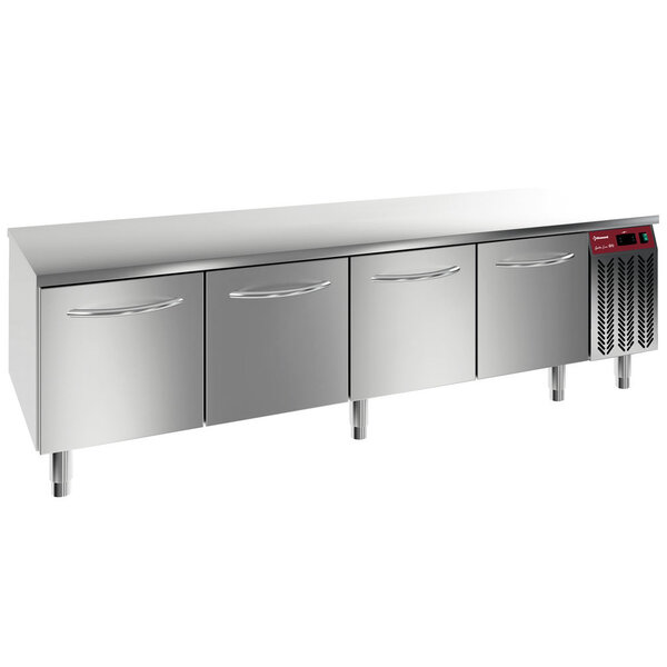 Koelwerkbank | GASTRO LINE | Laag Model | 480L | 4 Laden (1/1 GN) | -2°C/+8°C | Geforceerd | 2050x700x570/610(h)mm